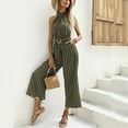 thumbnail image 4 of Oplxuo Women's Summer Halter Ploka Dots Jumpsuits, Dressy Casual Sleeveless Wide Leg Rompers One Piece Vacation Outfits, 4 of 5