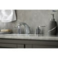 thumbnail image 3 of Kingston Brass KB8961SVL Two-Handle 3-Hole Deck Mount Widespread Bathroom Faucet with Pop-Up Drain in Polished Chrome, 3 of 5