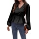 thumbnail image 1 of Txlixc Blusa de estilo femenino, blusa de chiffon de manga larga con cuello V de color sólido Txlixc moda, 1 of 3