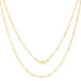 thumbnail image 2 of Nuragold 14K Real Yellow Gold Solid Figaro Link Chain Necklace 16"-30" (1.2mm-9.5mm) Italian Jewelry for Men & Women, 2 of 28