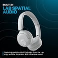 thumbnail image 3 of Auriculares inalámbricos JLab Go Lux ANC, blanco nube, cancelación activa de ruido híbrida, auriculares Bluetooth supraaurales premium, sonido personalizable, modo Be Aware, comodidad de espuma en la, 3 of 5