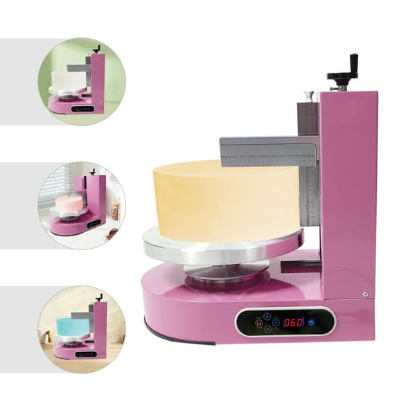 Adjustable Cake Cream Spreading Machine Cake Decorating Machine W/ LCD Display for Dessert Shops, Home