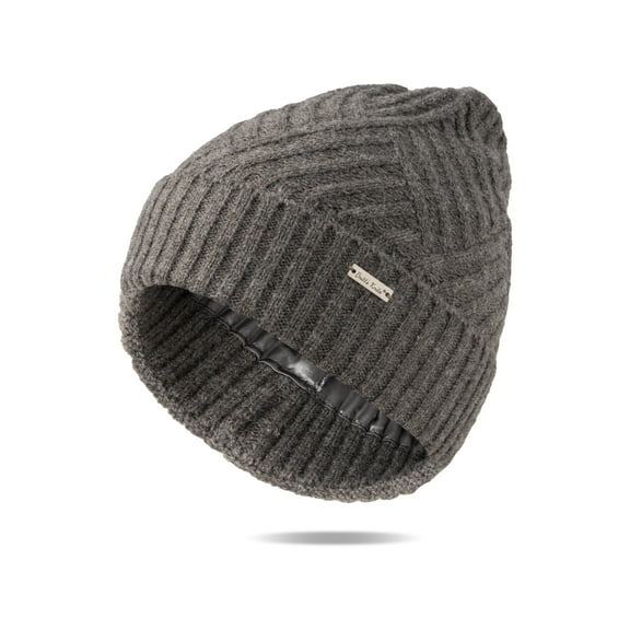 Britt's Knits Satin Lined Beanie Cold Weather Warm Hat - Gray (Women's)