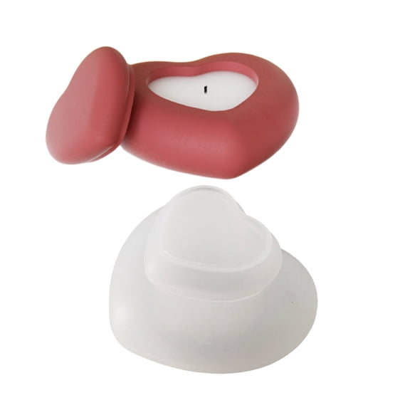 UNTERING Fashionable Heart Shaped Sturdy Silicone Mold Set Decoration for Crystal Epoxy Resin Storage Box and Candle Holder