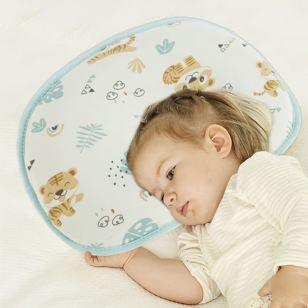 Linda almohada para ninos pequenos almohadas suaves y transpirables para bebes para dormir almohadas de apoyo para la cabeza y el cuello almohada de viaje de algodon para recien nacidos reposacabe