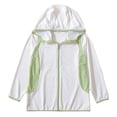 thumbnail image 5 of WQNVRNR Kids Sun Protection Jacket- Spring Summer Casual Zip Up Lightweight Athletic Tops for Girls White Size 6, 5 of 6