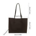 thumbnail image 3 of Jumbo Work Tote 15.94x11.42x4.13in PU Large Shopper Bag Red Black Coffee Brown Spacious Commuter Bag Oversized Satchel Work Bag Business Carryall Heavy Duty Everyday Bag Travel Essential​, 3 of 6