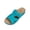 Summer Sandals # Blue, variant on Womens Cross Strap Sandals Slip On Open Toe Summer Beach Shoes Thick Sole Wedge Hollow Out Boho Walking Ladies Slippers Casual Mules Clogs
