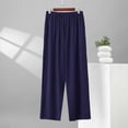 thumbnail image 2 of Pafei Tyugd Lounge Pants for Men Big and Tall Soft Cozy Pajama Pants with Pockets Loose Fit Cozy Straight Leg Solid Color Casual Pants 2026 Dark Blue 3XL, 2 of 7