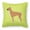 Green, variant on Carolines Treasures Boxer Checkerboard Square Decorative Outdoor Pillow