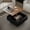 Black+Brown, variant on DRNANLIT 46.8" Mid-Century Modern Rectangular Coffee Table with Glass Top and Hidden Storage Drawers - Stylish Center Table for Living Room, Stable Base for Apartments (Light Walnut)