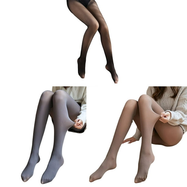 Woman Warm Leggings Autumn Winter Velvet Thicken Thermal Pants Fashion High  Waist Tights Slimming Leg Pantyhose for Female Black 220g Type 1 