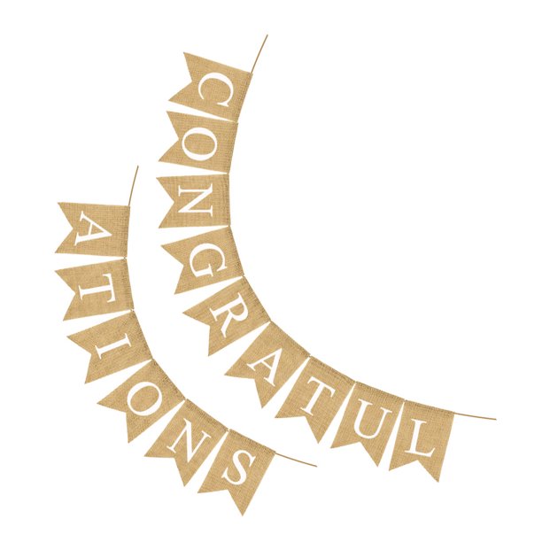 unbranded Banner De Lona Para Boda Y Graduación Decorativo Con De Lino Para Colgar En Fiesta