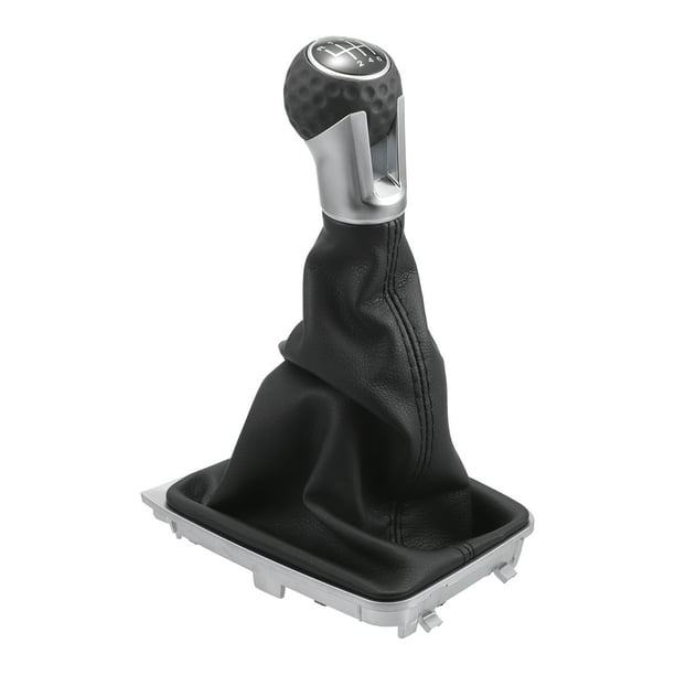 Pomo de cambio manual de 6 velocidades con cubierta contra el polvo - Pomo de palanca de cambios - para VW Golf 13-17 de cuero sintético