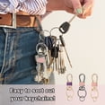 thumbnail image 4 of 2 Piezas de Clip de Llave de Metal, Organizador de Soporte para Anillo de Llave, Clips de Llave de Cuero para Accesorios de Coche, Bolsa, Cartera, Tonalidad dorada/negra, 4 of 6