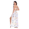 thumbnail image 3 of FORMRS Womens Long Sarong Beach Wrap Semi-Sheer Bikini Skirt Bathing Swimsuit Cover Up, Cartoon Doodles, 3 of 7
