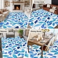 thumbnail image 5 of Spring Leaves Area Rugs 5'x7', Washable Small Throw Rugs for Laundry Room Playroom, Blue Plants Country Botanical Leaf Indoor Outdoor Rug Non-Slip Low Pile Carpet Runner Reversible Floor Mats, 5 of 8