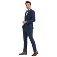 thumbnail image 2 of Tazzio Skinny Fit Peak Lapel 3 Piece Nailhead Suit Set with Trimmed Vest, 2 of 4