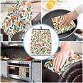 thumbnail image 4 of Orange Leaf Flower Branch Soft Microfiber Kitchen Towel Absorbent Clean Dish Cloth Towels Kichen Cleaning Supplies, 4 of 6