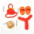 thumbnail image 3 of Knitted Swimsuit Set Slippers Desktop Gooses Clothing Set Mini Knitted Hat Bikini Enhancing The Cute Mood Of Desktop Dressing, 3 of 6