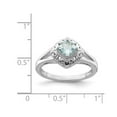 thumbnail image 2 of 1/2 carat (CTW) bague aigue-marine carrée en argent sterling, 2 of 4