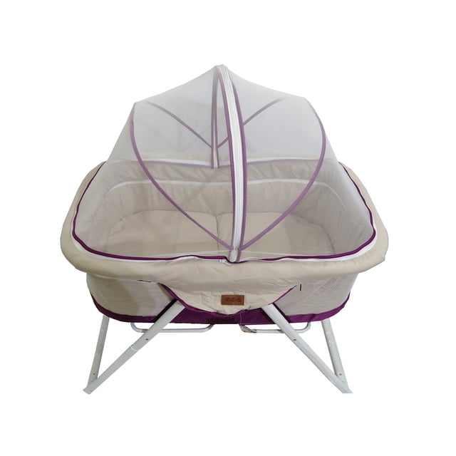Cuna Moises Aeiou Velo Mariposa Morada