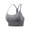 Gray, variant on Penkiiy Sports Bras for Women Women's shockproof sports hollowed out bra with adjustable back buttons Purple Bras