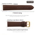 thumbnail image 1 of Accesorios para relojes Correa plana de cuero sintético para hombres y mujeres Reloj con hebilla de pasador Correa de pulsera de cuero liso, 1 of 4