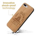 thumbnail image 3 of Case Yard Wooden Case Outside Soft TPU Silicone Slim Fit Shockproof Wood Protective Phone Cover for Girls Boys Men and Women Supports Wireless Charging Don't Tread On Me Design case for iPhone-8-Plus, 3 of 7