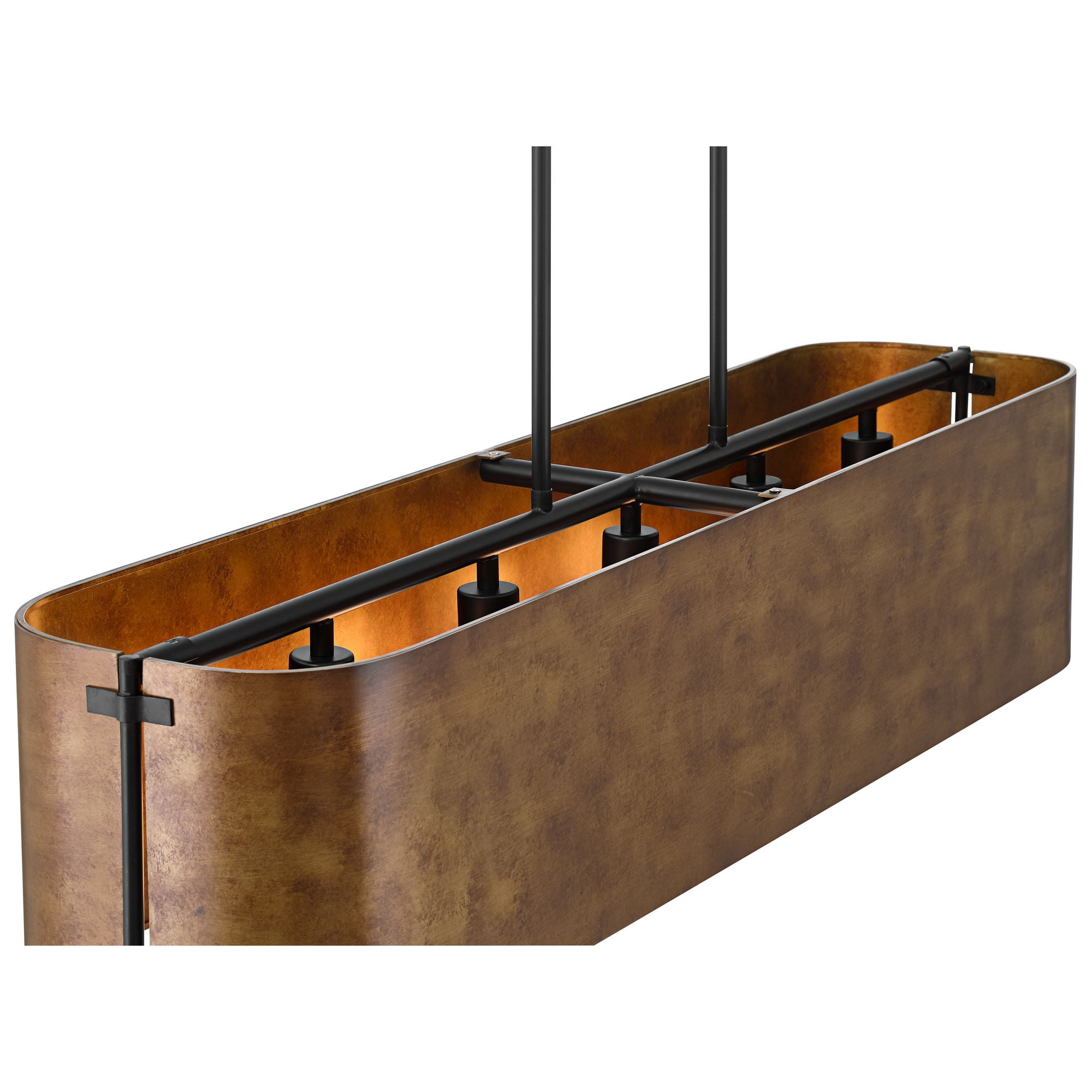 Possini Euro Design Julian 41 1/2" Farmhouse Rustic Pendant Chandelier Ceiling Light Fixture Dining Room Over Table Kitchen Island Linear Bronze