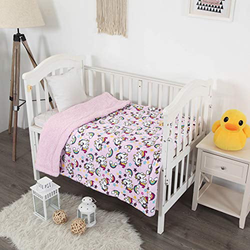 40”x50” Pink Kids Throw Soft Lightweight Fleece for Bed Newborn Blankets Crib Baby Blanket for Girls and Boys Toddler Blankets Stroller 