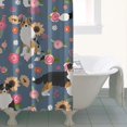 thumbnail image 4 of Border Collie Dog and Flower Florals Shower Curtain 36"x72" ,Bathroom Decorative Shower Curtains Set with 12 Hooks,Modern Waterproof Washable Shower Curtain, 4 of 6
