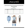 thumbnail image 2 of Made by Olivia Women's Sleeveless Button-Down Tie Front Knot Crop Chambray Shirt, 2 of 7