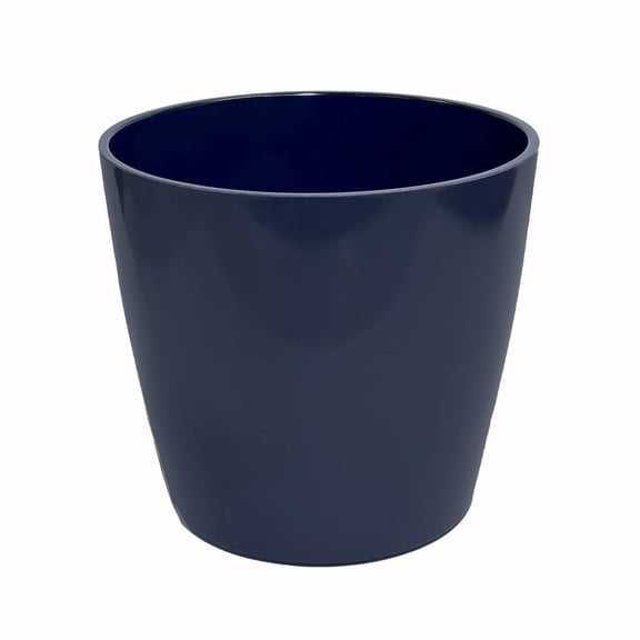 7″ Indigo Round Self-Watering Bamboo Pot — Eco-Friendly, Plastic-Free, & Biodegradable Planter with Reservoir