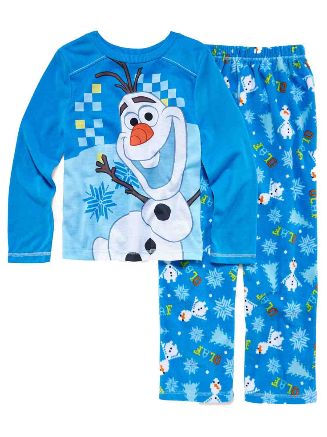 Boys Girls Disney Frozen Olaf blue and Green Pajamas Sleepwear to fit 5 or 6 