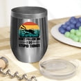 thumbnail image 2 of Funny Retro Scuba Diver or Diving, Don't Follow Me, I Do Stupid Things, Stainless Steel 12oz Wine Tumbler, 2 of 5