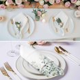 thumbnail image 2 of Cloth Napkins Set of 6 - 20x20 Inches, Spring Floral Washable Reusable Table Napkins, White Daisy Watercolor Leaves Pastoral Soft & Absortbent Dining Napkin for Party Wedding Hotel Restaurant, 2 of 8
