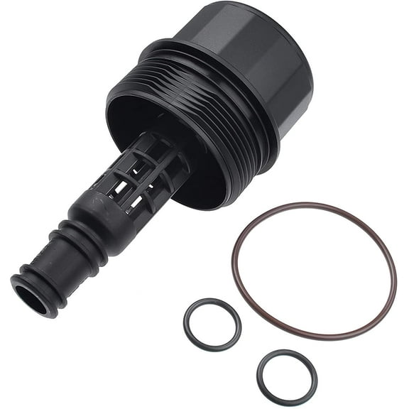 A-Premium Oil Filter Housing Cover Cap with O-Rings Compatible with Mercedes Benz C230 C250 C380 C300 C350 E280 E300 E350 GL450 GL500 GL550 GLK280 GLK300 GLK350 ML350 ML450 ML500 ML550 S400 S450 S550