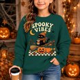 thumbnail image 2 of Venzia Women Cute Fall Sweatshirt, Retro Pumpkin Black Cat Cartoon Graphic Crewneck Casual Autumn Pullover Top, 2 of 6