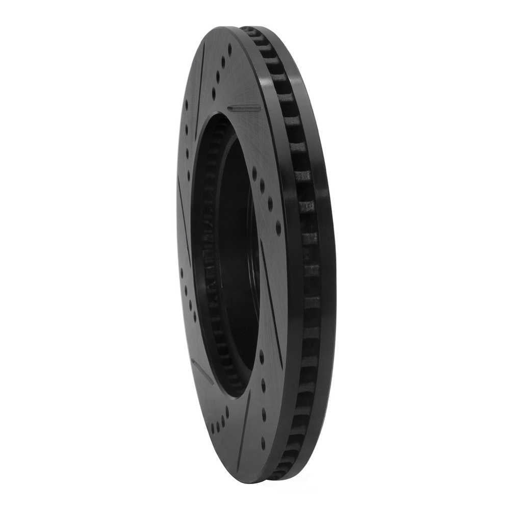 Dynamic Friction Company 633-76135R DFC Brake Rotor - Drilled And Slotted - Black