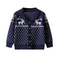 thumbnail image 7 of GYRATEDREAM Baby Boys Girls Christmas Reindeer Knit Sweater Cardigan Infant Toddlers Cotton Crewneck Pullover Sweater Long Sleeve Tops Coat Fall Winter Clothes for 6Y Blue, 7 of 7