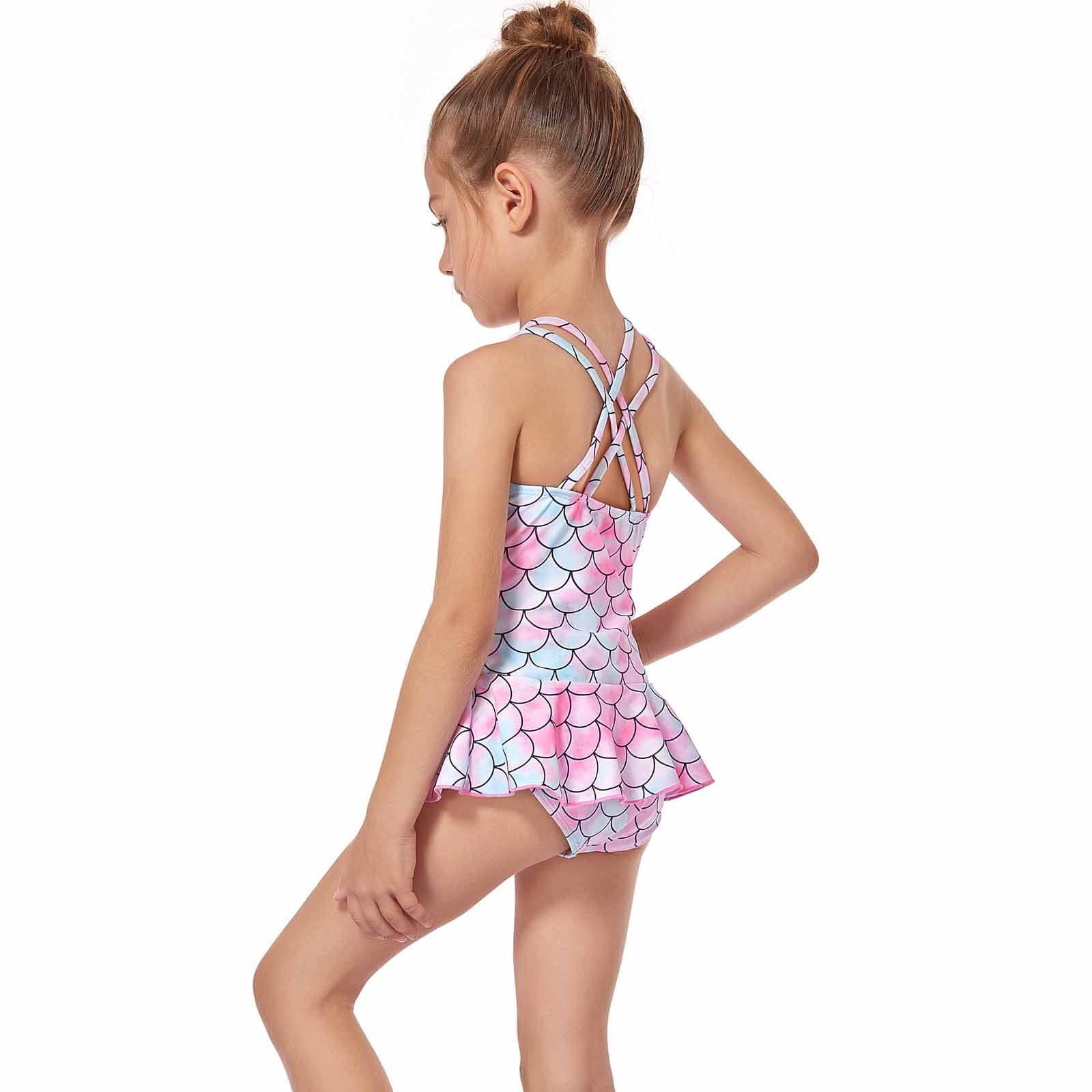 Girls bathing suit with skirt best sale