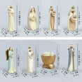 thumbnail image 3 of Bfogop Nativity Set for Christmas Indoor 2.8 inch 8 Pcs Figurines Nativity Scene Manger Set Holy Family Statue Crib Jesus Crib Ornament Church Xmas Home Catholic Religious Decor, 3 of 7