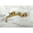 thumbnail image 2 of Kingston Brass KS8023DX Concord Two-Handle 3-Hole Wall Mount Roman Tub Faucet in Antique Brass, 2 of 7