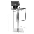 thumbnail image 2 of SAFAVIEH Armondo Rectangle Swivel Mid Back Bar Stool, Black, 2 of 7