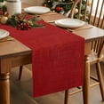 thumbnail image 3 of Red Watercolor Table Runner 18x72in Non-Slip Cotton Linen Table Runners, Modern Minimalist Style Dresser Scarves TableRunner for Dinner Kitchen Dining Wedding Party, 3 of 9