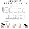 thumbnail image 3 of Square Press on Nails Glossy Design French Fake Nails Acrylic False Nails,Artificial Nails Glues on Nails for Womens, 3 of 7