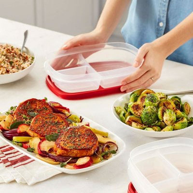 Plastic Meal Prep Container set w/Lid Food Storage BPA free Microwave Safe  14 pc