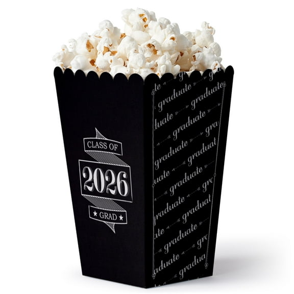 Big Dot of Happiness Graduation Cheers - 2026 Graduation Party Favor Popcorn Treat Boxes - Set of 12