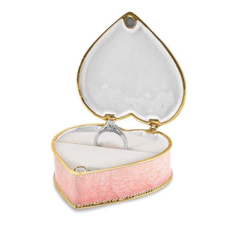 Bejeweled Pearls and Crystals 'Pearly Pink Heart Bejeweled Pearls and Crystals 'Pearly Pink Heart